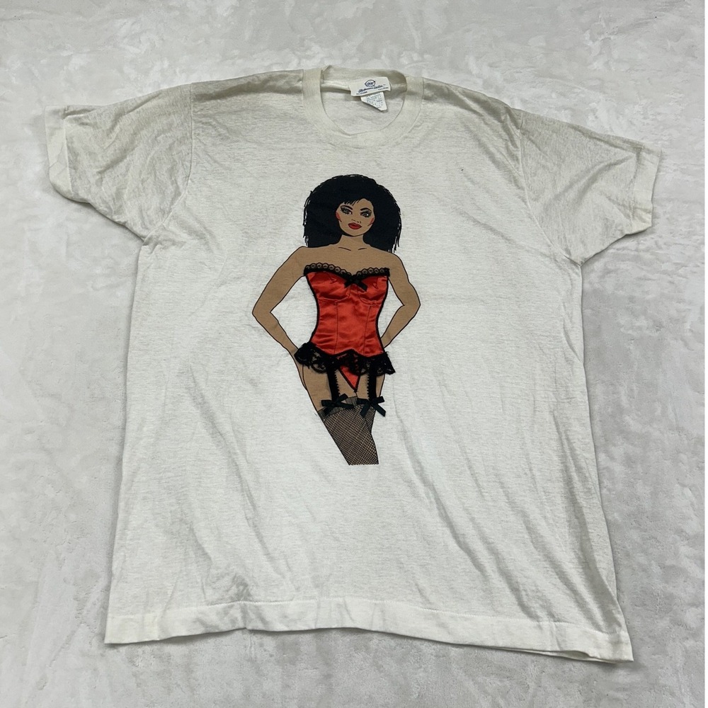 Undercover Wear T-Shirt Womens XL White Vintage 80s Lingerie Single Stitch